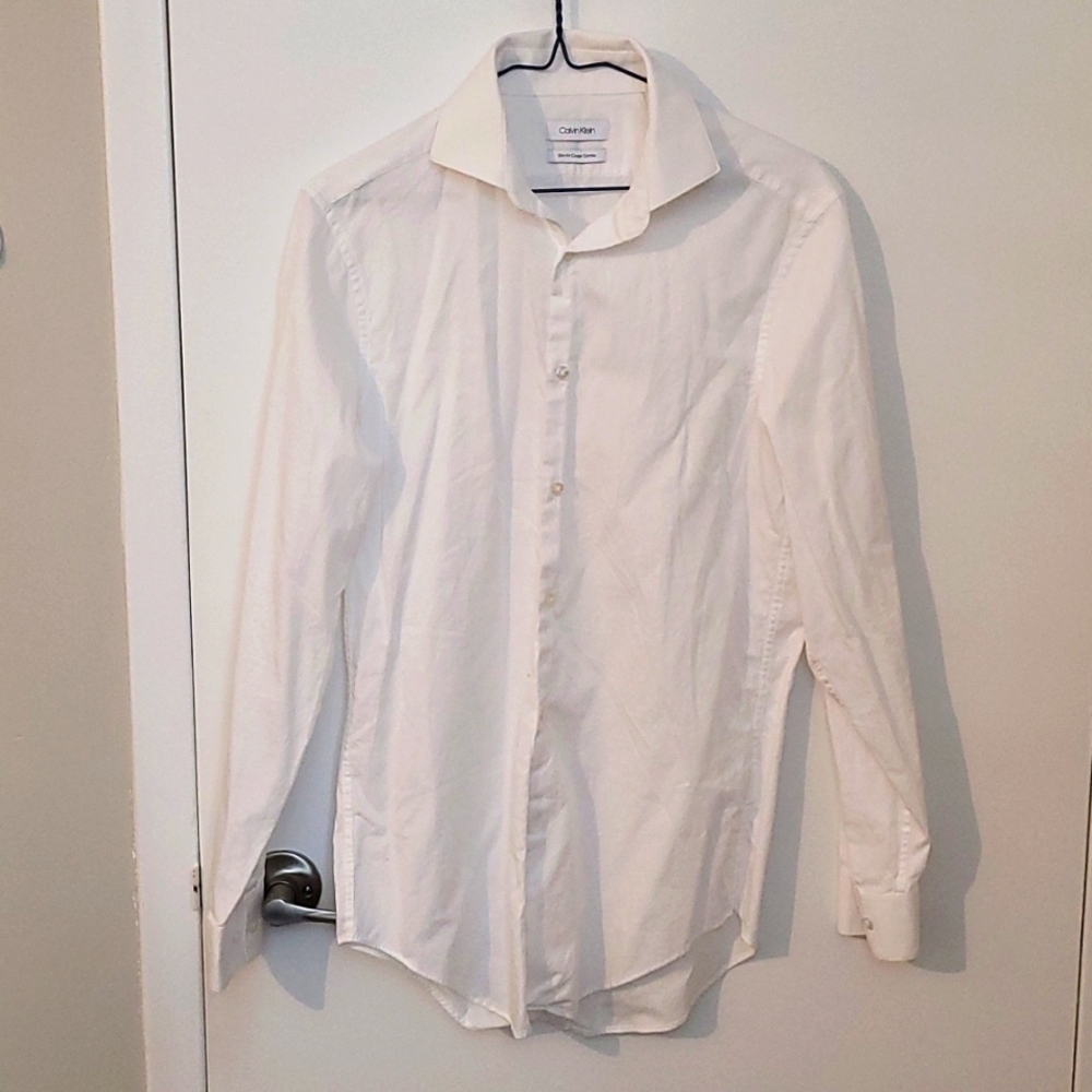 Calvin Klein white slim fit